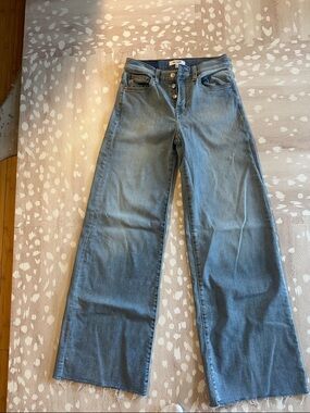Re/done Wide Leg Women’s Jeans in Light Blue